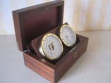 Schiffs- Uhr mit Barometer in
